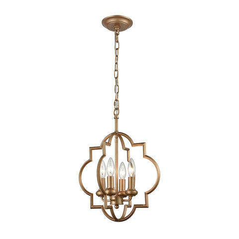 Chandette 4 Light Chandelier In Matte Gold