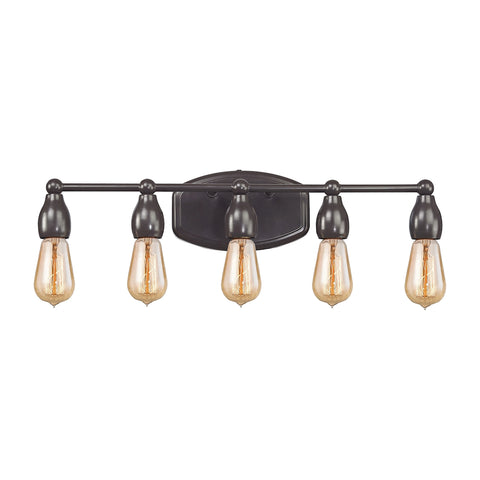Vernon 5 Light Vanity In Oil Rubbed Bronze