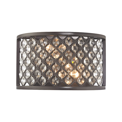 Genevieve 2 Light Wall Sconce In Oil Rubbed Bronze