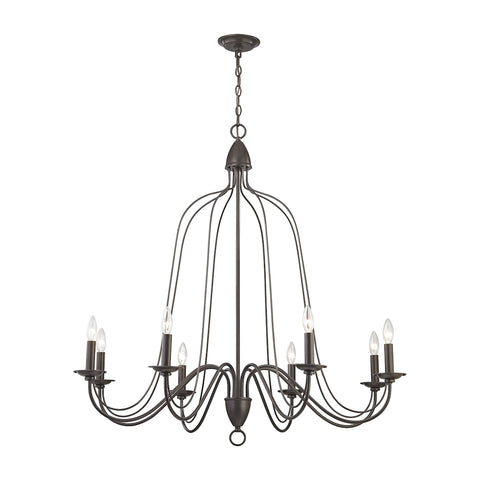 Monroe 8 Light Chandelier In Oil Rubbed Bronze