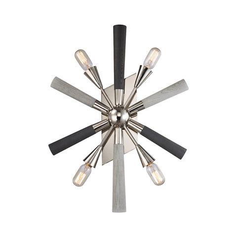 Solara 4 Light Wall Sconce In Polished Chrome