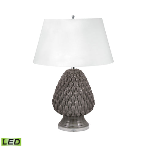Raindrop Ceramic LED Table Lamp In Grey
