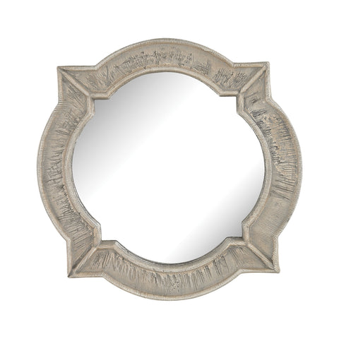 Villeneuve Composite Frame Wall Mirror In Weathered Wood Finish