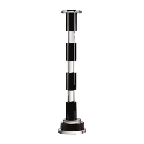 Black And Clear Crystal Rod Candleholder