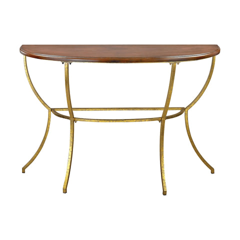 Balart Walnut And Gold Console