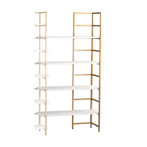 White and Gold Shelving Unit Extension