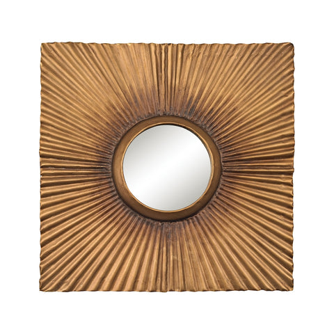 Terraced Gold Panel Mirror