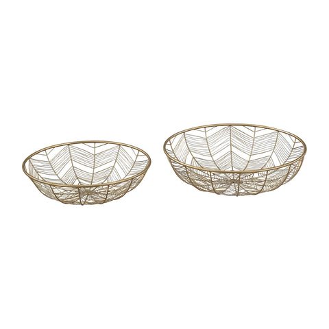 Tuckernuck 2-Piece Metal Bowl Set In Gold