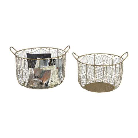 Tuckernuck 2-Piece Metal Bowl Set In Gold