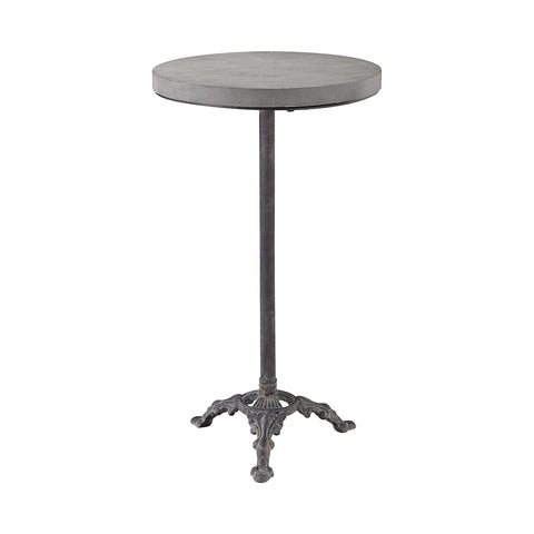 Montparnasse Accent Table In Aged Iron And Concrete
