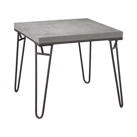 Montparnasse Accent Table In Aged Iron And Concrete