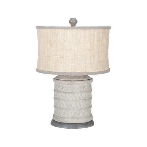 Ribbed Terra Cotta Lamp
