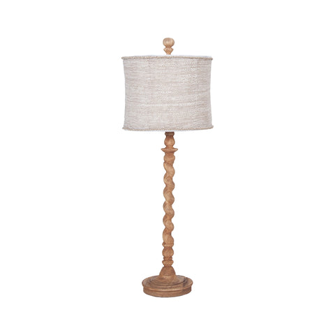 Barley Twist Spindle Lamp In Honey Oak