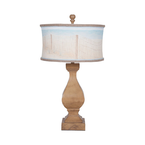 Carved Beacon Table Lamp In Artisan Stain