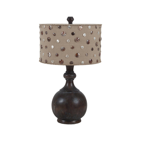 Leyland Spindle Lamp In Noir