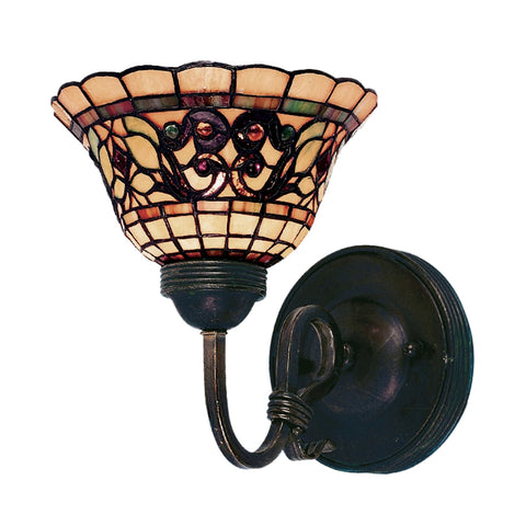 Tiffany Buckingham 1 Light Wall Sconce In Vintage Antique