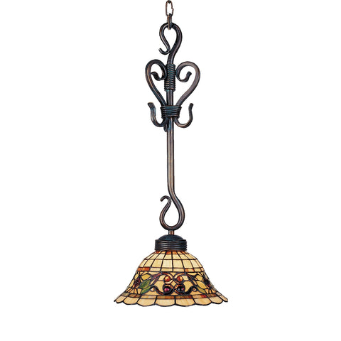 Tiffany Buckingham 1 Light Pendant In Vintage Antique