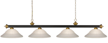 Z-Lite Riviera 4 Light Billiard Light 200-4BRZ+SG-SW16