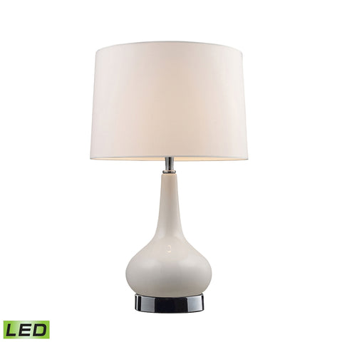 Mary-Kate And Ashley Continuum LED Table Lamp In White And Chrome