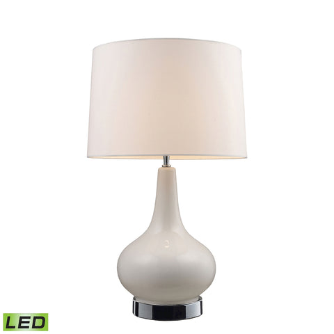 Mary-Kate And Ashley Continuum LED Table Lamp In White And Chrome