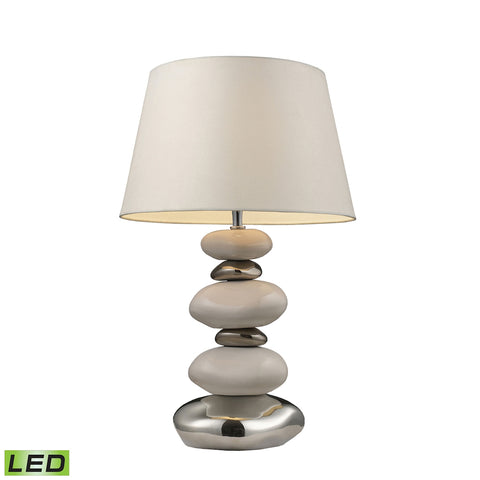 Mary-Kate And Ashley Elemis LED Table Lamp In White And Chrome
