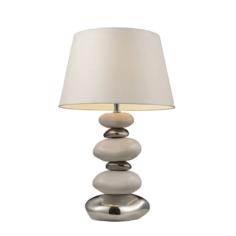Mary-Kate And Ashley Elemis Table Lamp In Pure White And Chrome