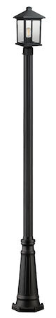Z-Lite Portland 1 Light Outdoor Post Light 531PHMR-519P-BK