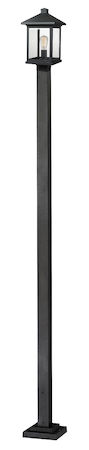 Z-Lite Portland 1 Light Outdoor Post Light 531PHBS-536P-BK