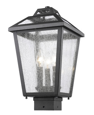 Z-Lite Bayland 3 Light Outdoor Post Mount Light 539PHMS-BK