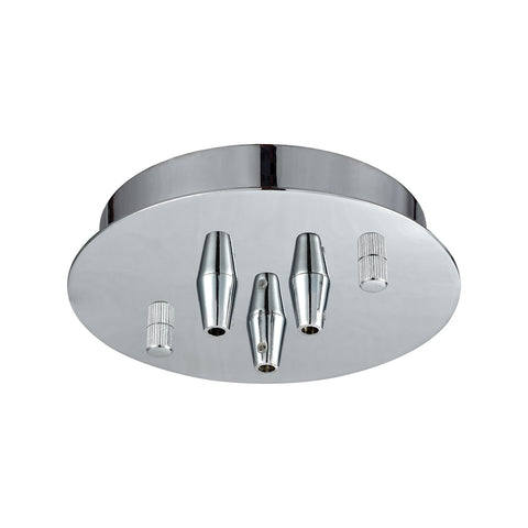 Illuminaire Accessories 3 Light Small Round Canopy In Polished Chrome