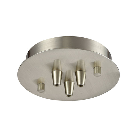 Illuminaire Accessories 3 Light Small Round Canopy In Satin Nickel