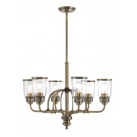 Livex Lighting Lawrenceville 6 Lt AB Chandelier