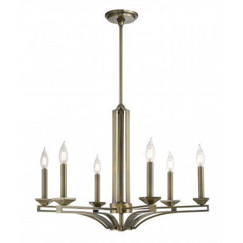 Livex Lighting Trumbull 6 Lt AB Chandelier