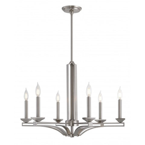 Livex Lighting Trumbull 6 Lt BN Chandelier