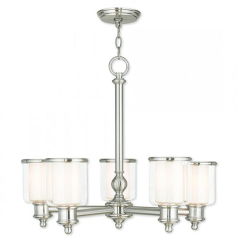 Livex Lighting Middlebush 5 Light Brushed Nickel Chandelier