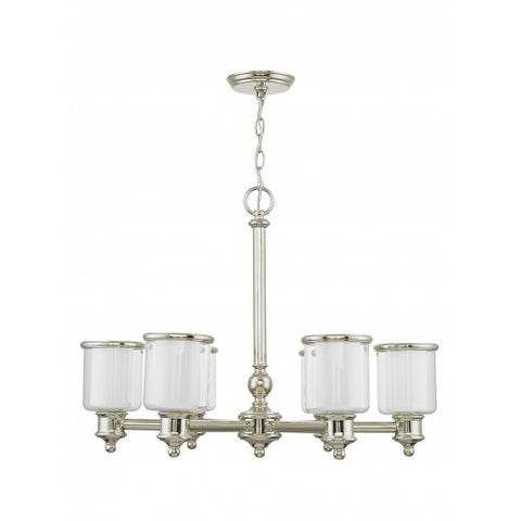 Livex Lighting Middlebush 6 Light Polished Nickel Chandelier