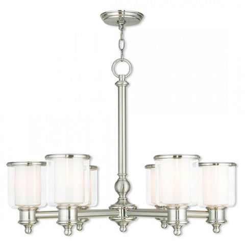 Livex Lighting Middlebush 6 Light Brushed Nickel Chandelier