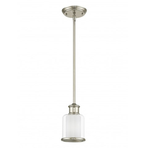 Livex Lighting Middlebush 1 Light Polished Nickel Mini Pendant