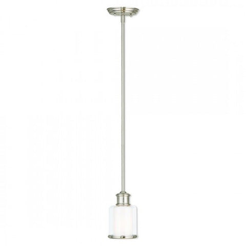 Livex Lighting Middlebush 1 Light Brushed Nickel Mini Pendant