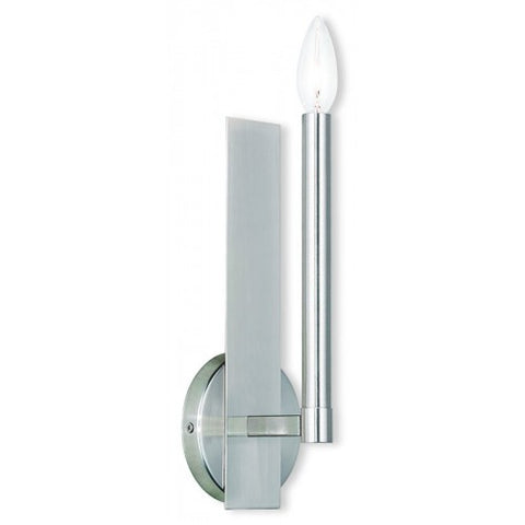 Livex Lighting Alpine 1 Light Brushed Nickel Wall Sconce