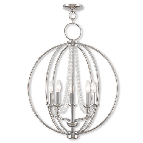 Livex Lighting Arabella 5 Light Polished Chrome Chandelier