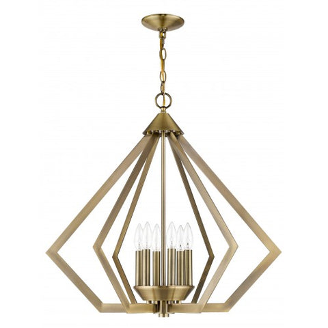 Livex Lighting Prism 6 Lt AB Chandelier