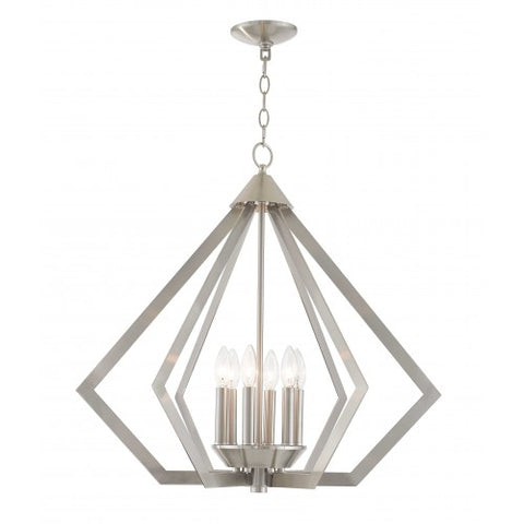 Livex Lighting Prism 6 Lt BN Chandelier