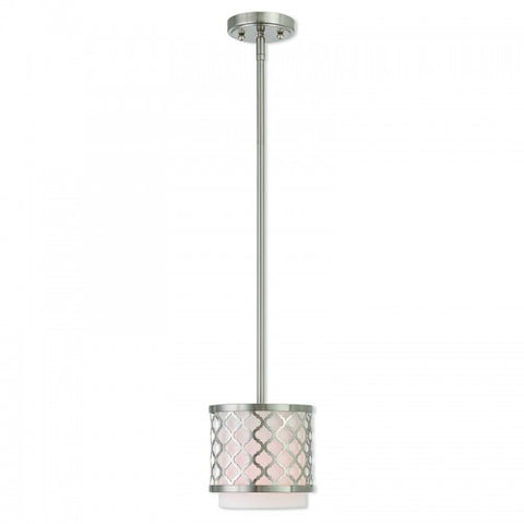 Livex Lighting Arabesque 1 Lt BN Mini Pendant