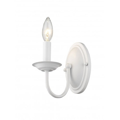 Livex Lighting Williamsburgh 1 Light White Wall Sconce