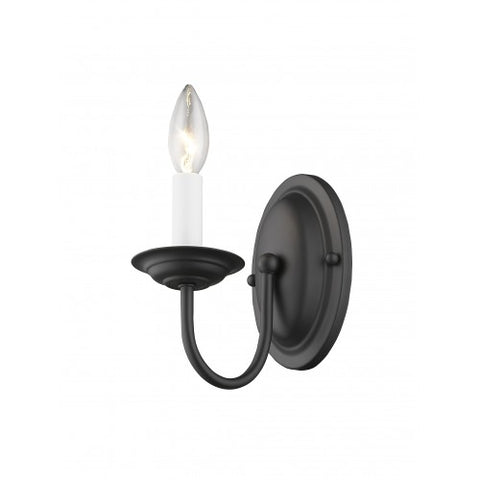 Livex Lighting Home Basics 1 Light Black Wall Sconce