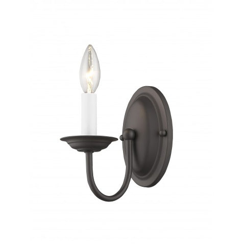 Livex Lighting Home Basics 1 Light Bronze Wall Sconce