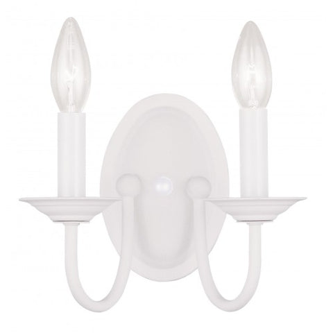 Livex Lighting Williamsburgh 2 Light White Wall Sconce