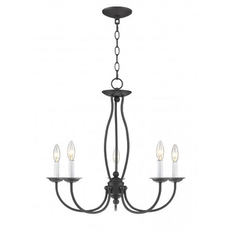 Livex Lighting Home Basics 5 Light Bronze Chandelier