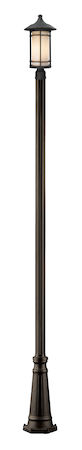 Z-Lite Woodland Outdoor Post Light 528PHB-519P-ORB